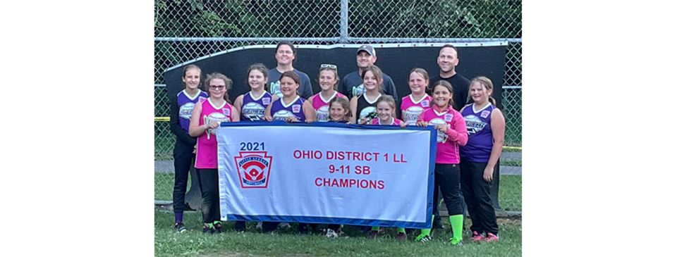 PAYO Softball 9, 10, 11 year old All-Stars win Ohio's District 1 Title in 2 games